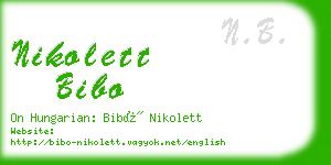 nikolett bibo business card